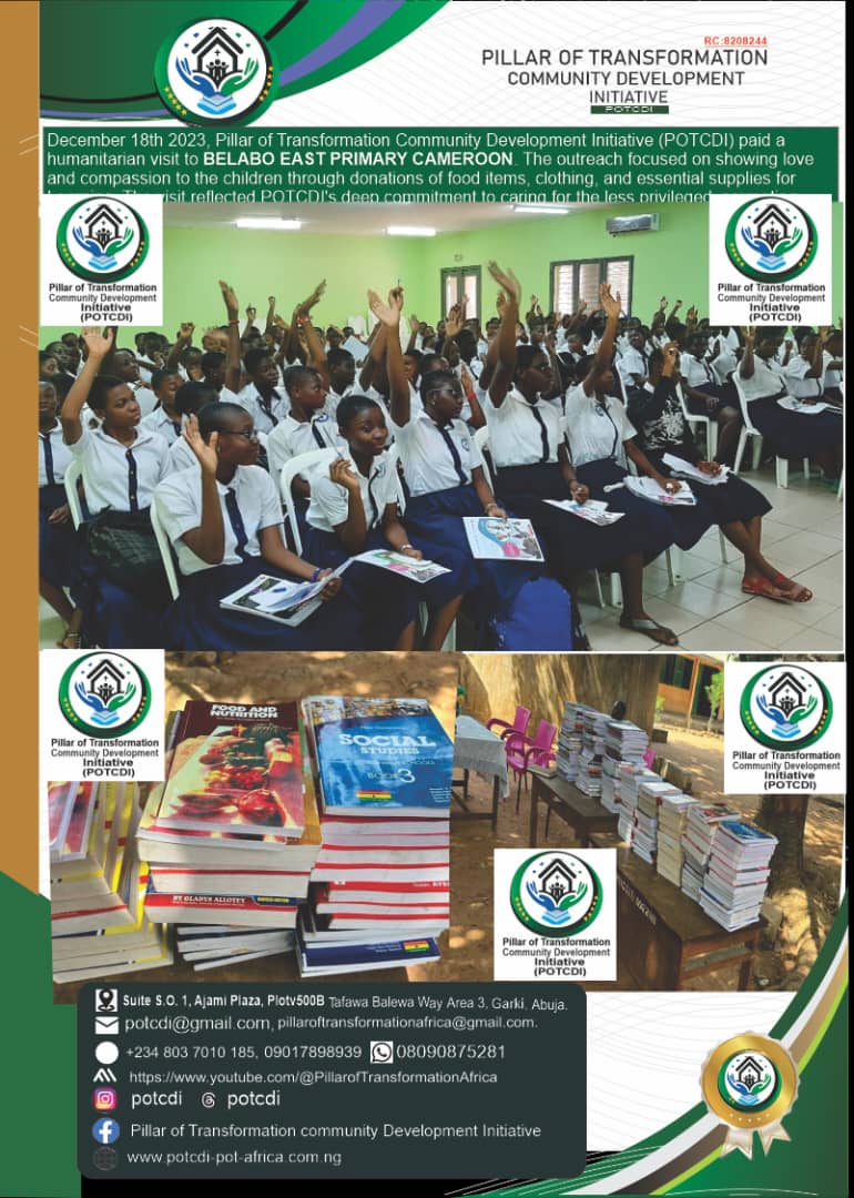 Pillar of Transformation Belabo Primary School Cameroon (1)